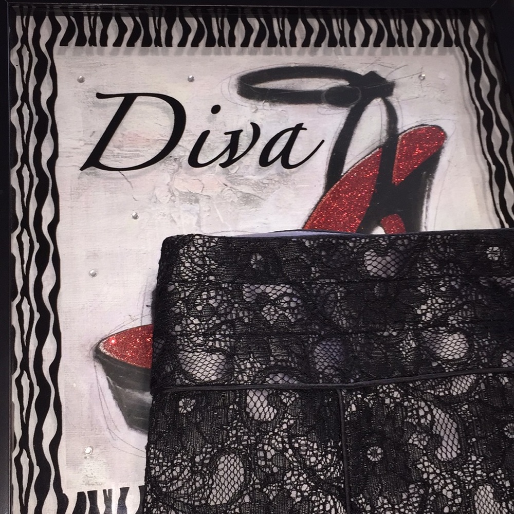 Black Grey Lace Pencil Skirt Sz 20W - Picture 3 of 6